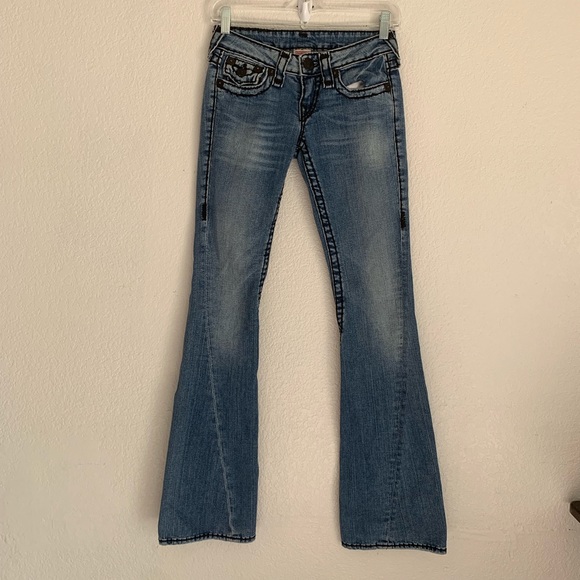 True Religion Denim - True Religion | Flare leg jeans back pocket flap